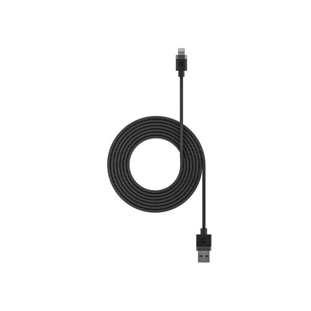 Cable Resistente Mophie Lightning a USB 3 Mt negro