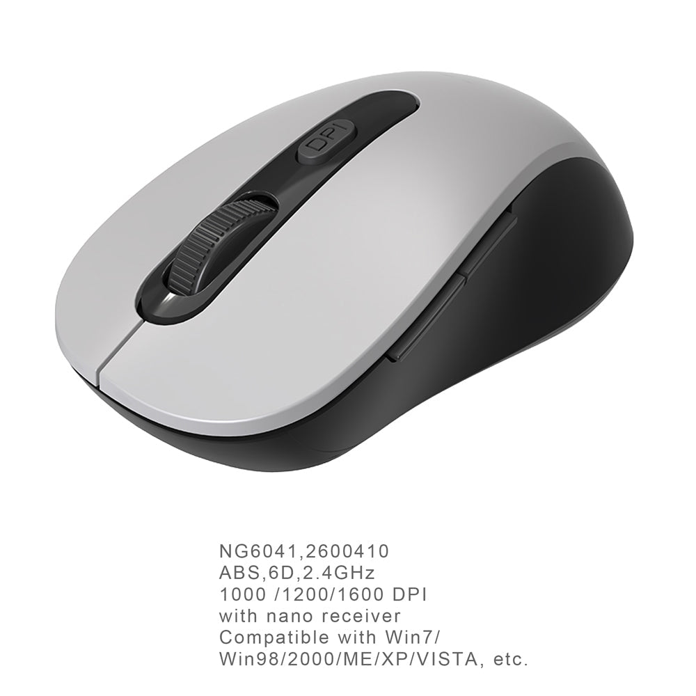 Mouse Inalambrico One Plus NG6041 Silver