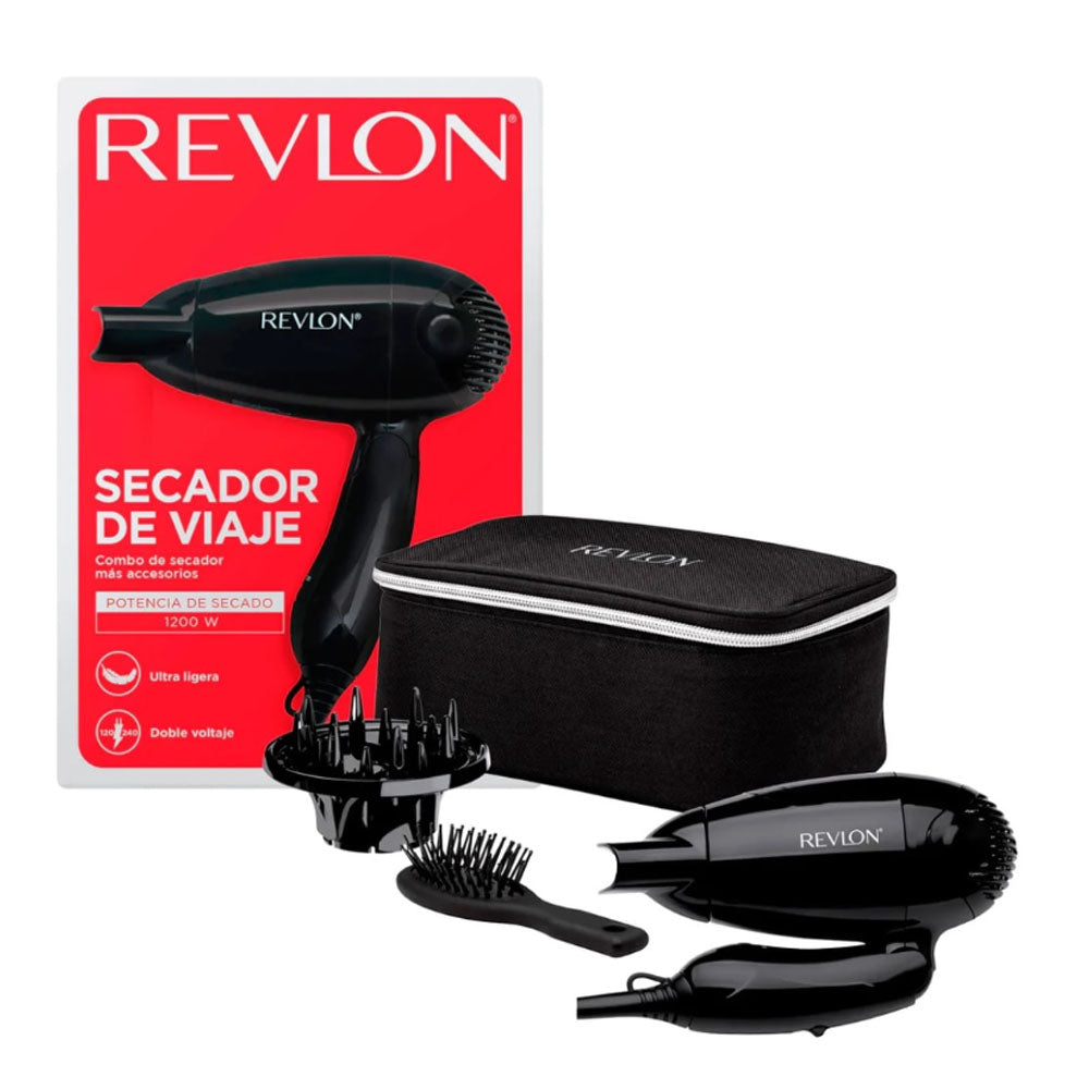 Open Box - Kit Secador viaje Revlon con Difusor y Cepillo