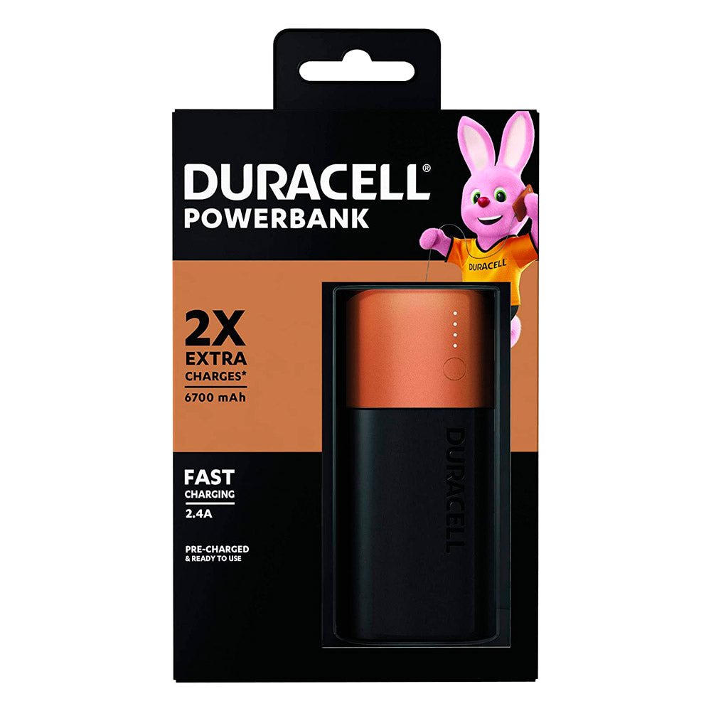 Powerbank Carga Extra 6700 Mah Duracell + Cable Micro Usb