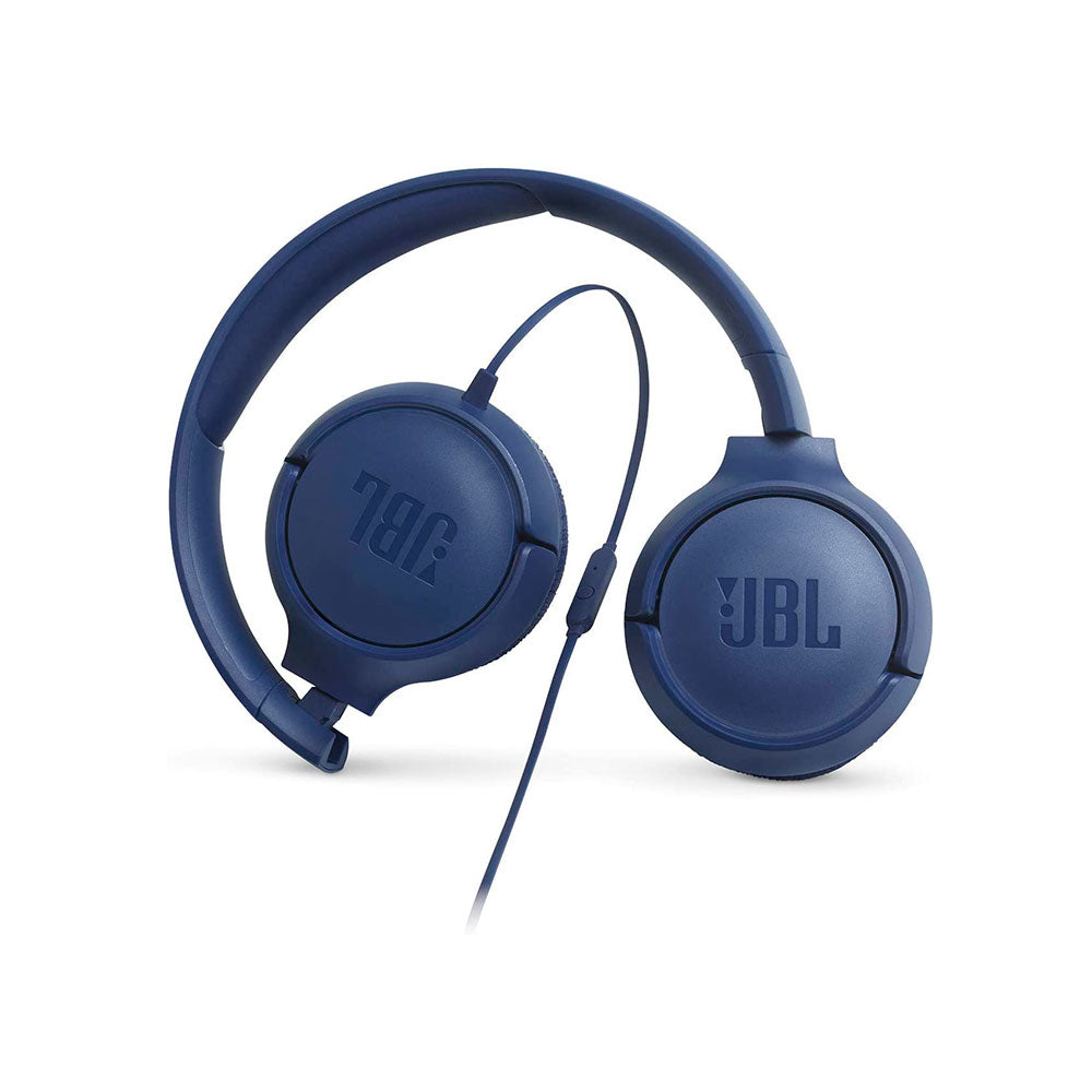Audífonos Jbl Tune T500 Pure Bass On ear Con Cable Azul
