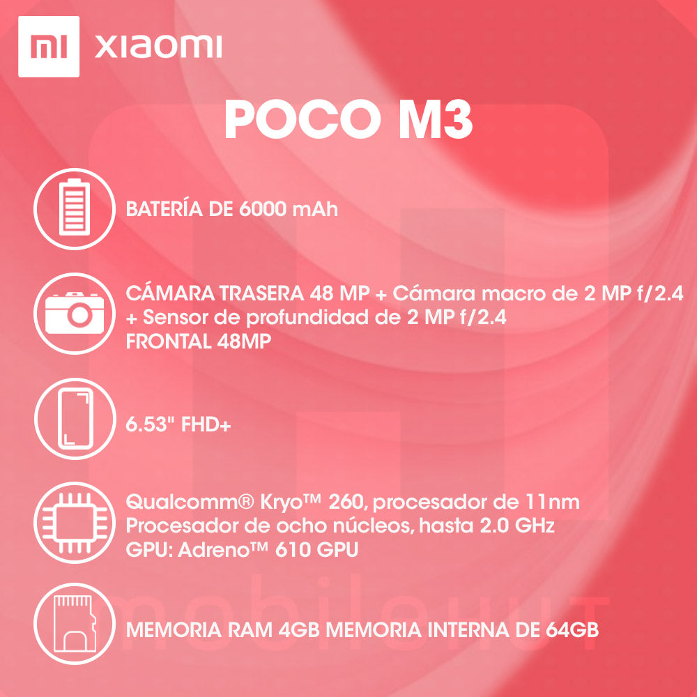 Xiaomi Poco M3 64GB ROM 4GB RAM Negro