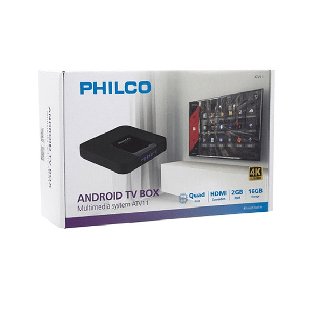 Smart TV Box Philco ATV11 4K HDMI Android 9 16GB ROM 2GB RAM