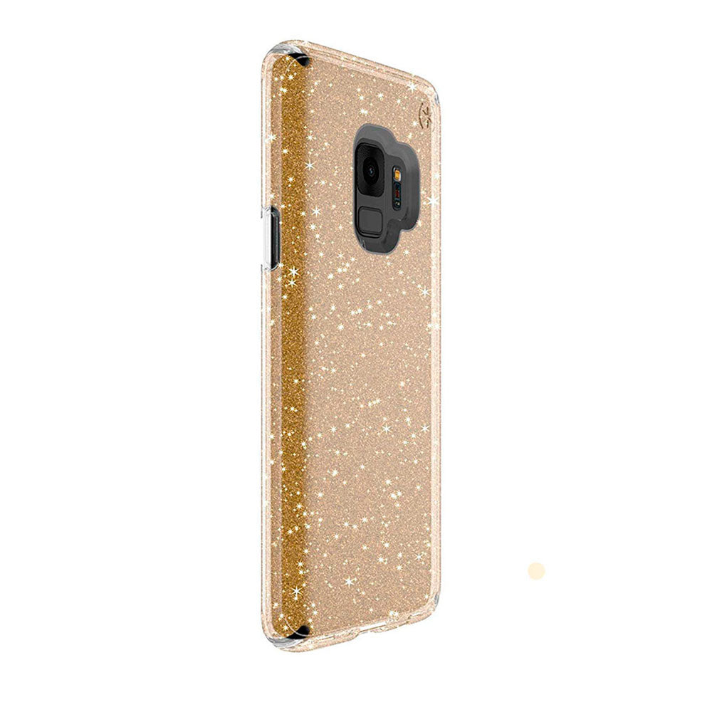 Speck Funda presidio clear glitter Galaxy S9 gold/clear