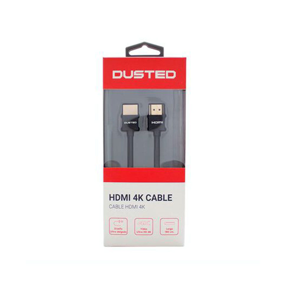 Cable Dusted Hdmi Slim 1.8m 4k Negro