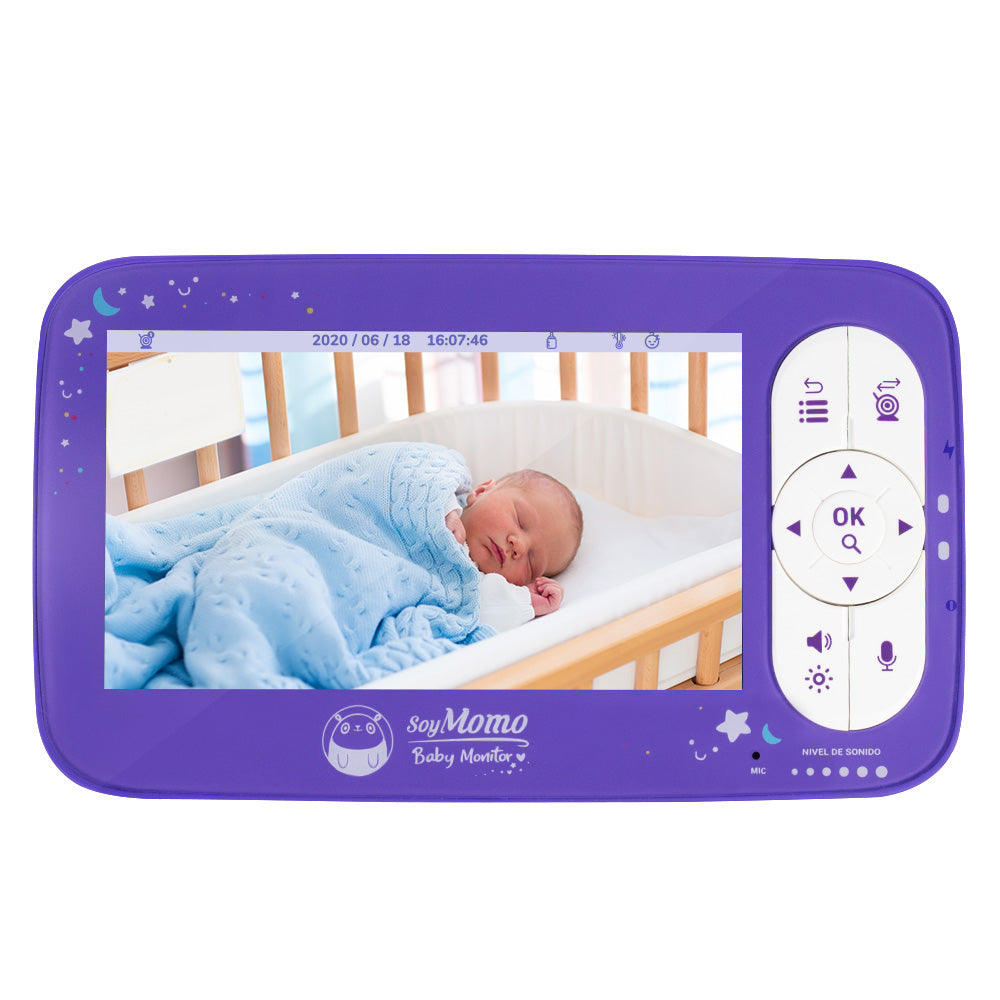 Monitor de video baby pantalla color HD 5" Cam 355° SoyMomo