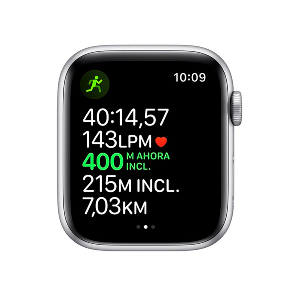 Apple Watch S5 GPS 44 Mm Silver Correa Deportiva Blanco