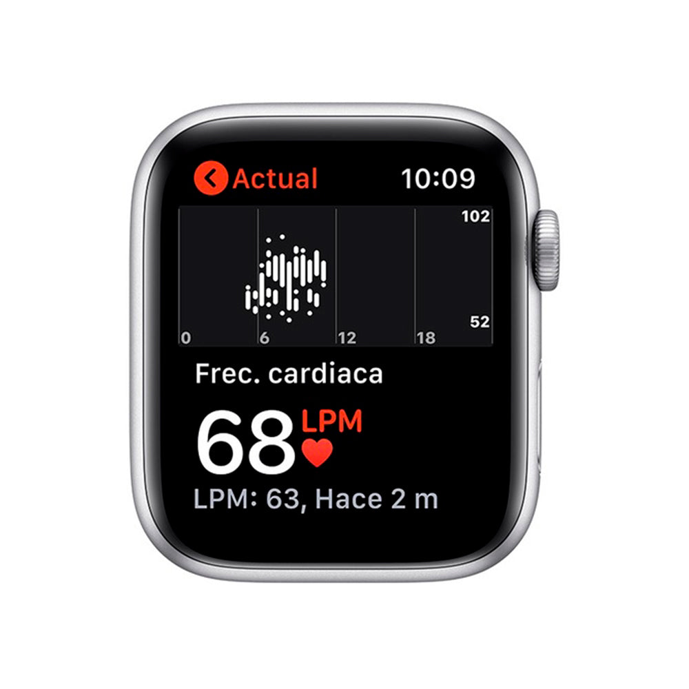 Apple Watch S5 GPS 44 Mm Silver Correa Deportiva Blanco