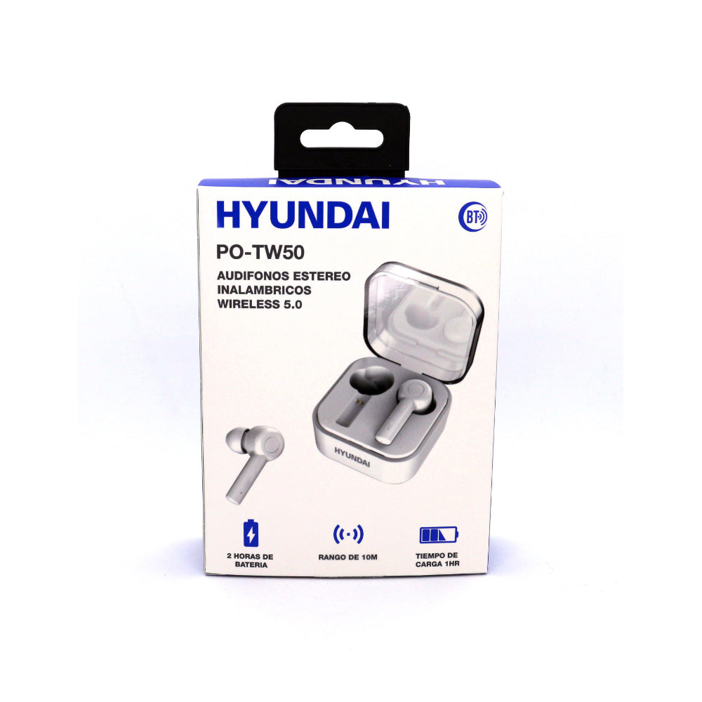Audífonos Hyundai PO TW50 TWS Bluetooth Blanco