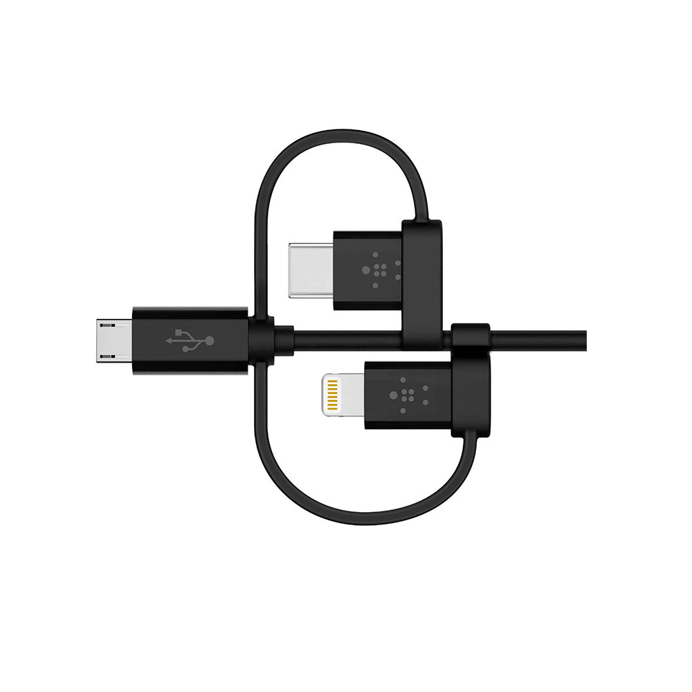 Cable Múltiple USB-C, Micro USB y Lightning Belkin