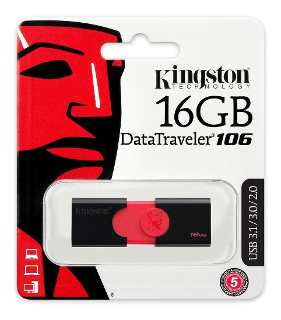 Pendrive Kingston 16GB DT106 USB 2.0/3.0/3.1