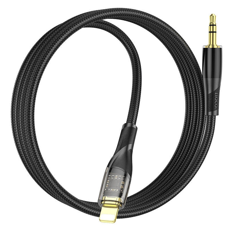 Cable Audio Hoco UPA25 Transparent Discovery Lightning Negro