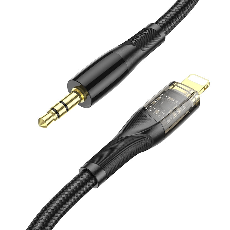 Cable Audio Hoco UPA25 Transparent Discovery Lightning Negro