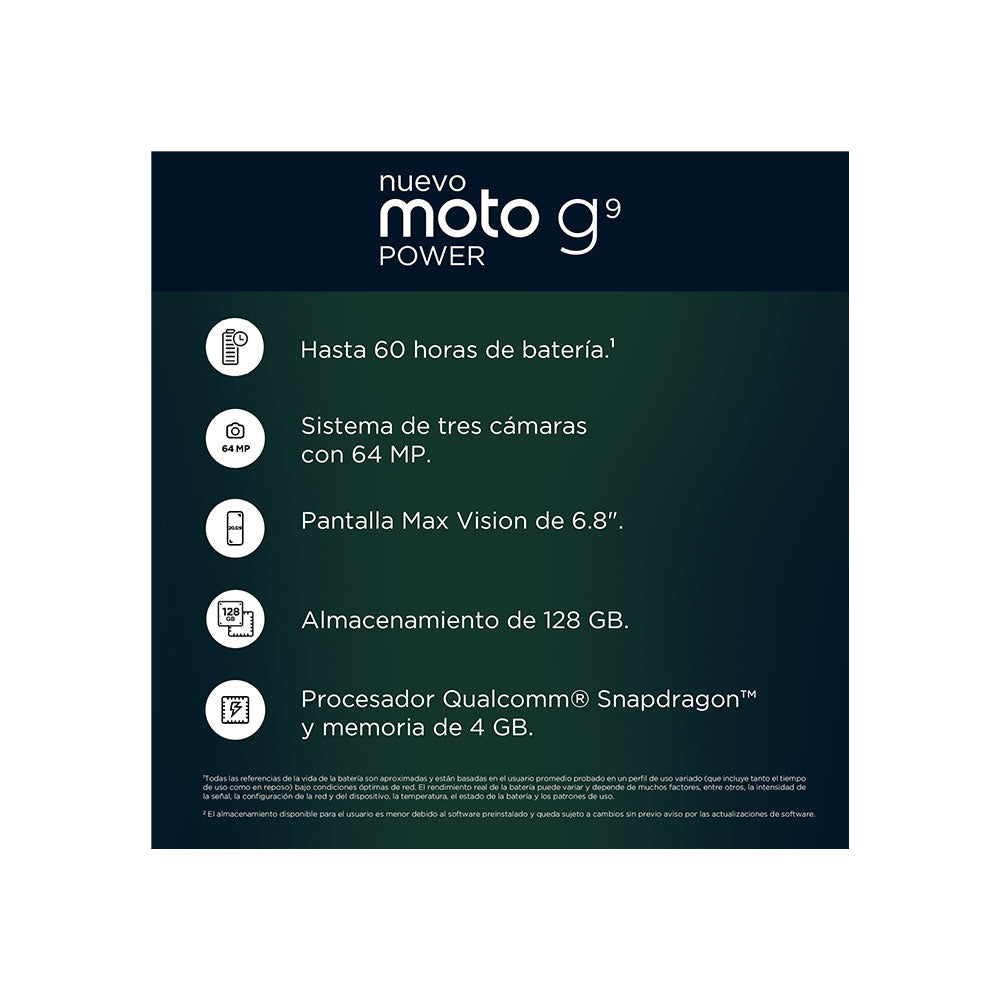 Motorola G9 Power 128GB Rom 4GB Ram Verde granito