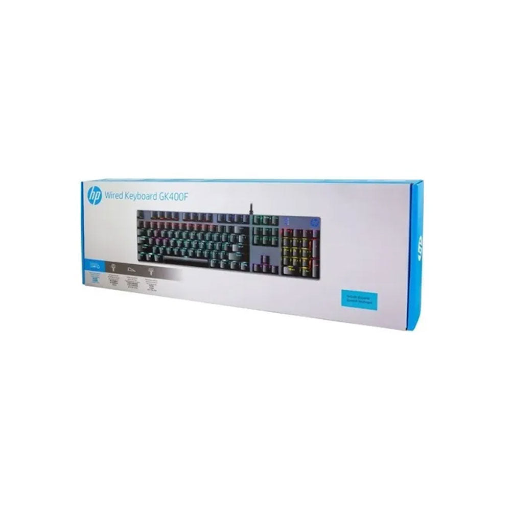 Teclado Gamer Mecánico HP GK400F RGB Silver Switch Blue