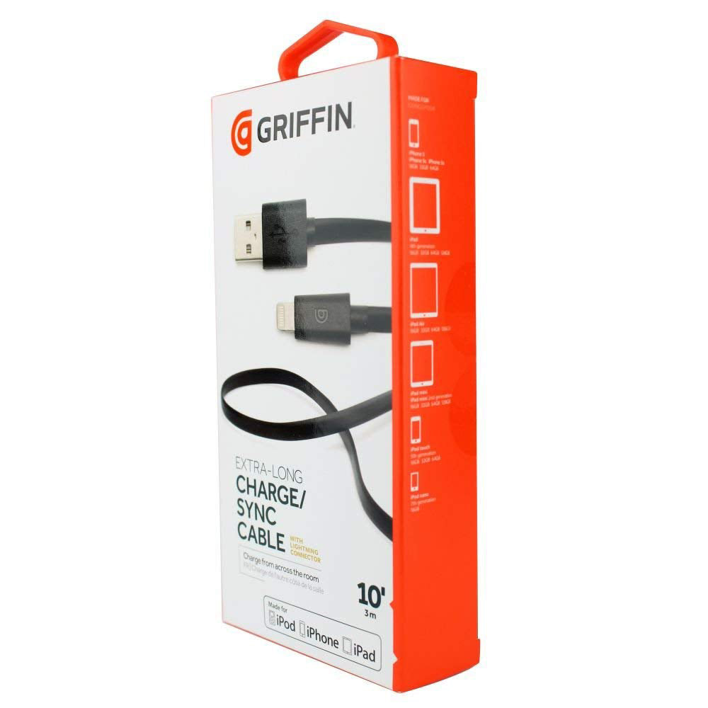 Cable Lightning a USB Griffin 3 Metros Negro