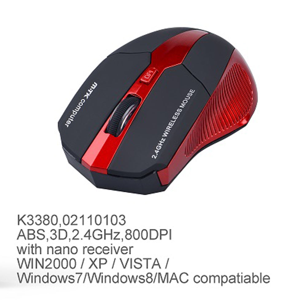 Mouse Inalambrico One Plus K3380 Rojo