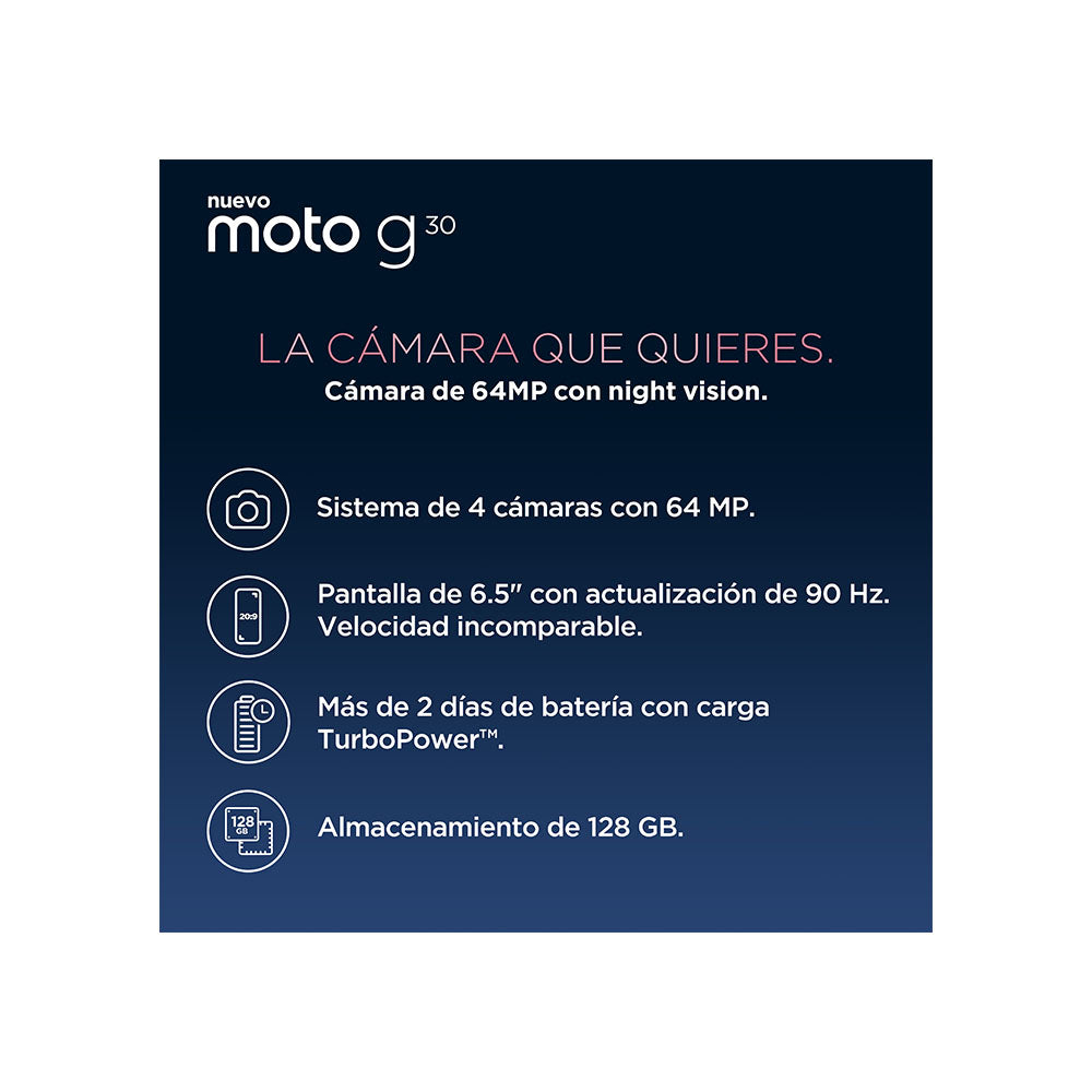 Motorola G30 128GB ROM 4GB RAM