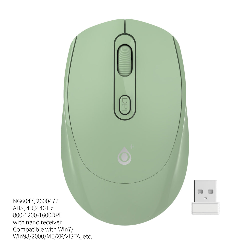 Mouse Inalambrico One Plus Ng6047 Verde