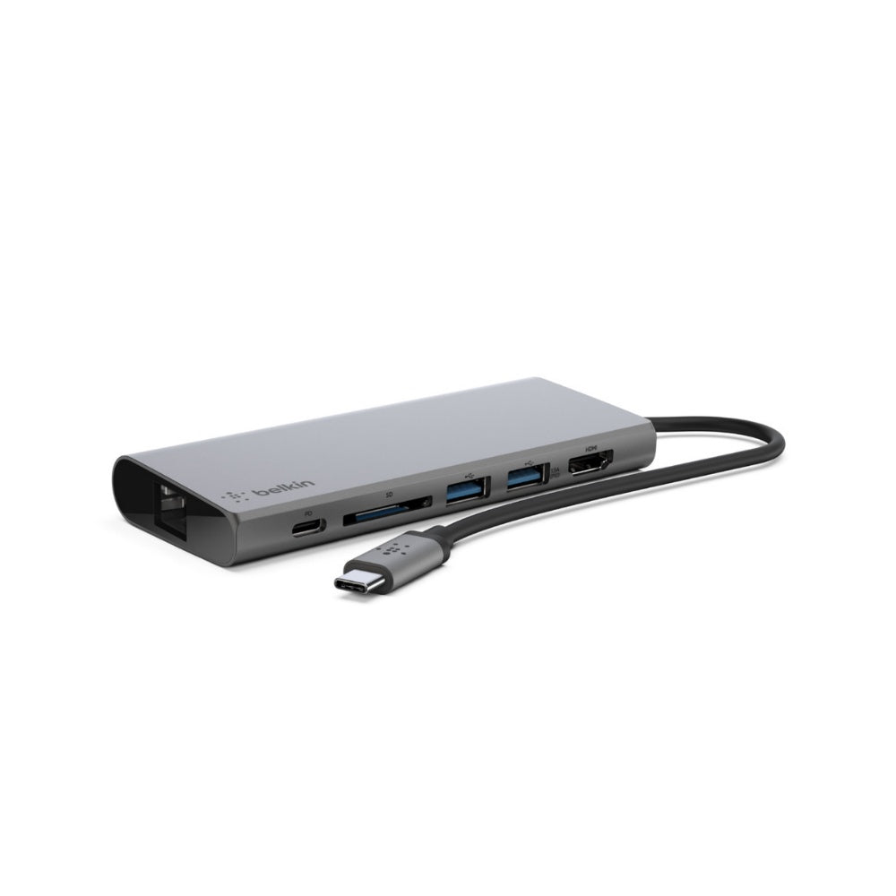 HUB Belkin USB C a HDMI, USB A , Ethernet, Lector tarjetas