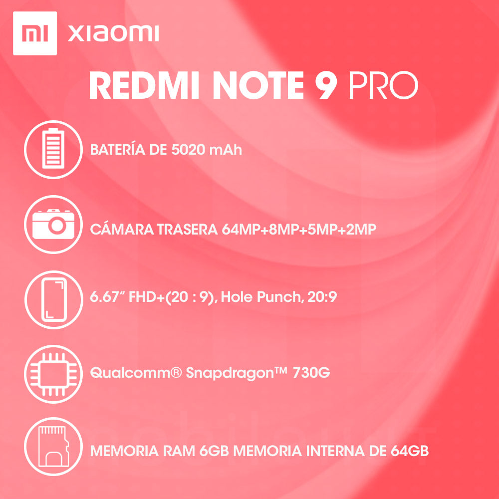 XIAOMI REDMI NOTE 9 PRO 64GB ROM 6GB RAM