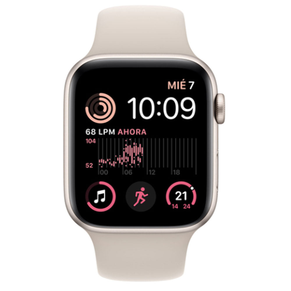 Apple Watch SE GPS 44 mm Correa deportiva blanco estrella