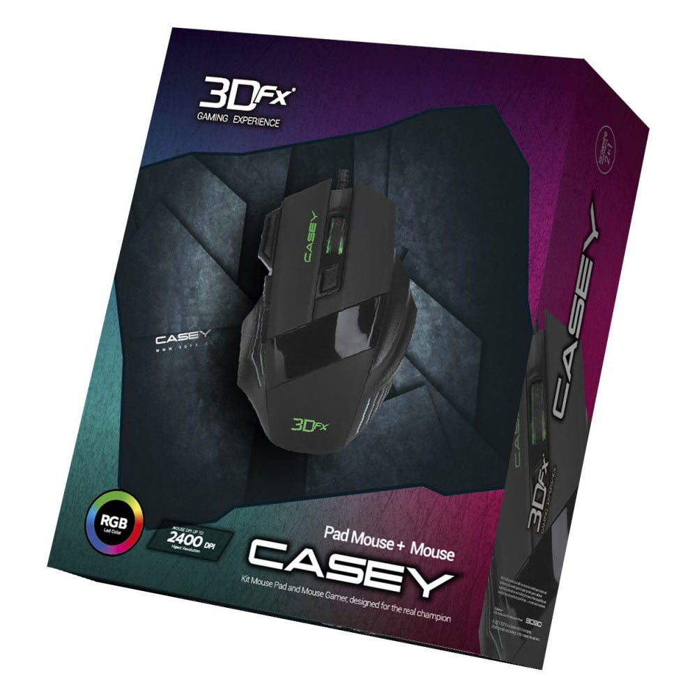 Kit Gamer 3DFX Casey 9090 Teclado + Mouse 2 en 1