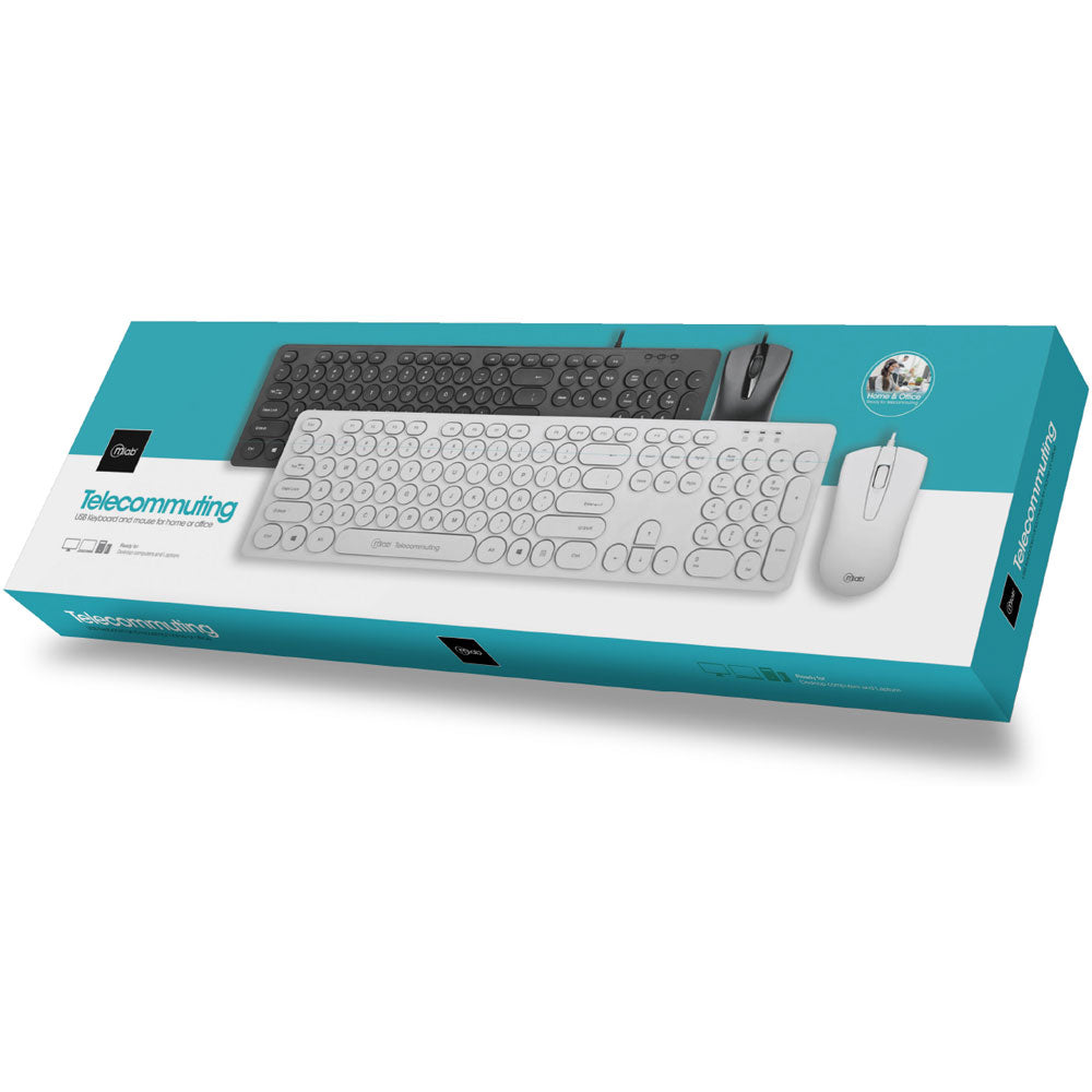 Kit Teclado + Mouse Mlab Telecommuting 9094 USB Blanco