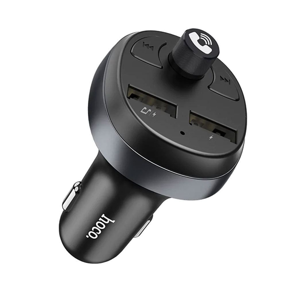 Transmisor FM para Auto Hoco E41 Con cargador Dual USB Negro