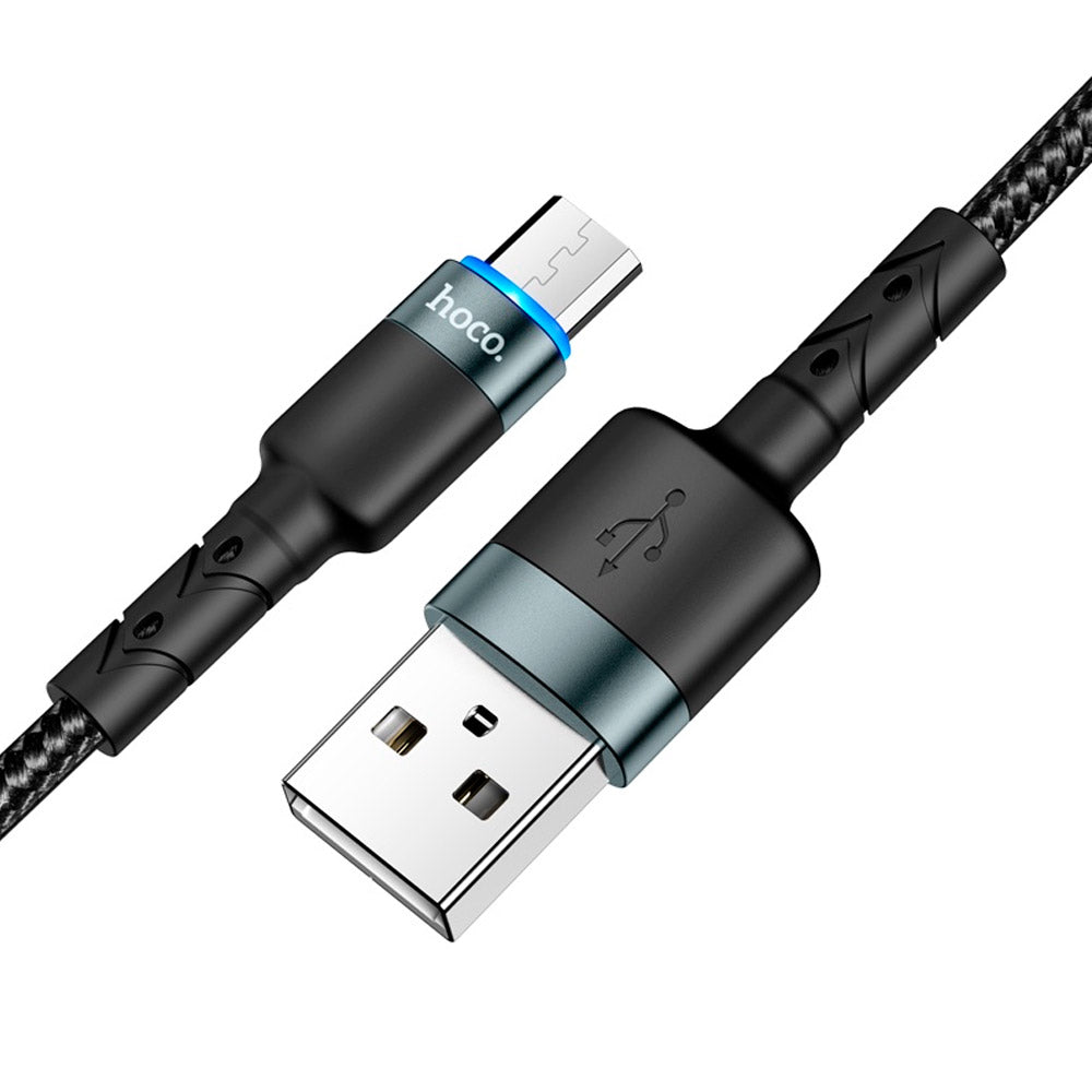 Cable Hoco SU100 LED USB A Tipo C 1m Negro
