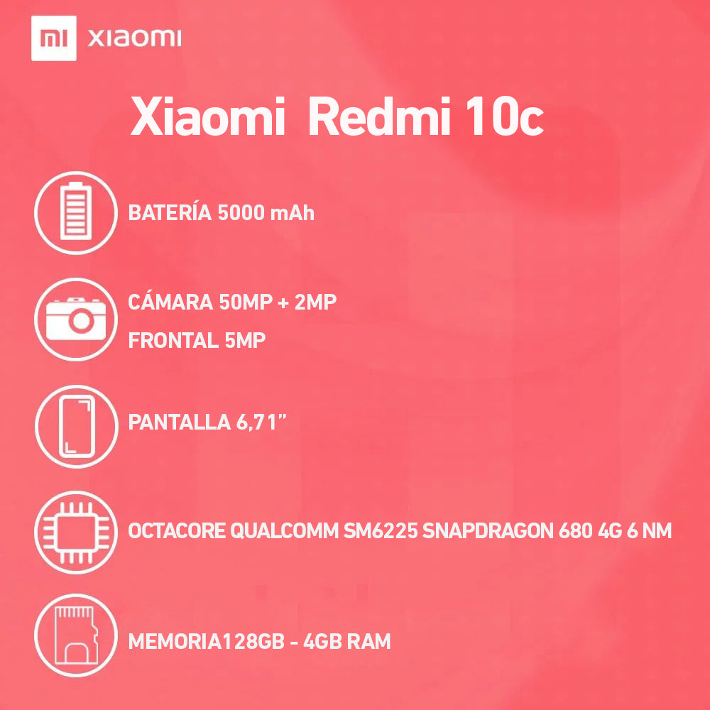 Xiaomi Redmi 10C 128GB ROM 4GB RAM Graphite Gray