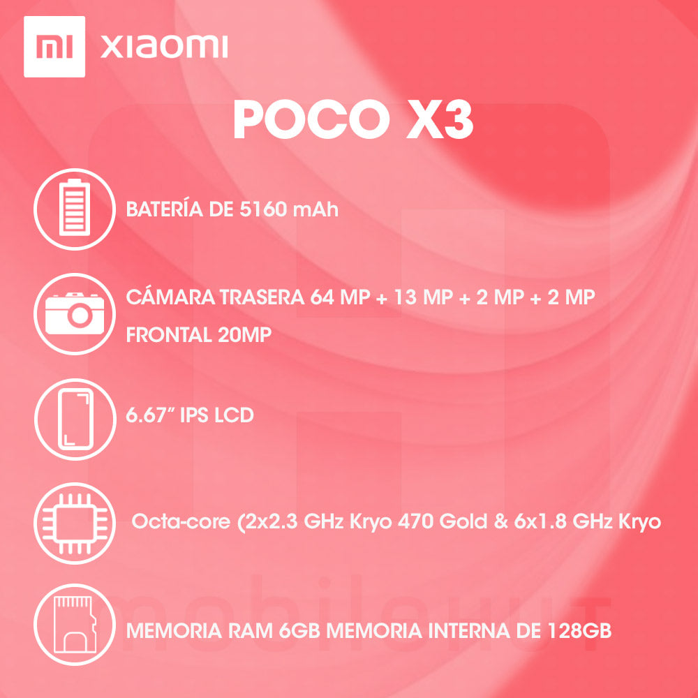 Xiaomi Poco X3 128GB ROM 6GB RAM Dual Sim Gris
