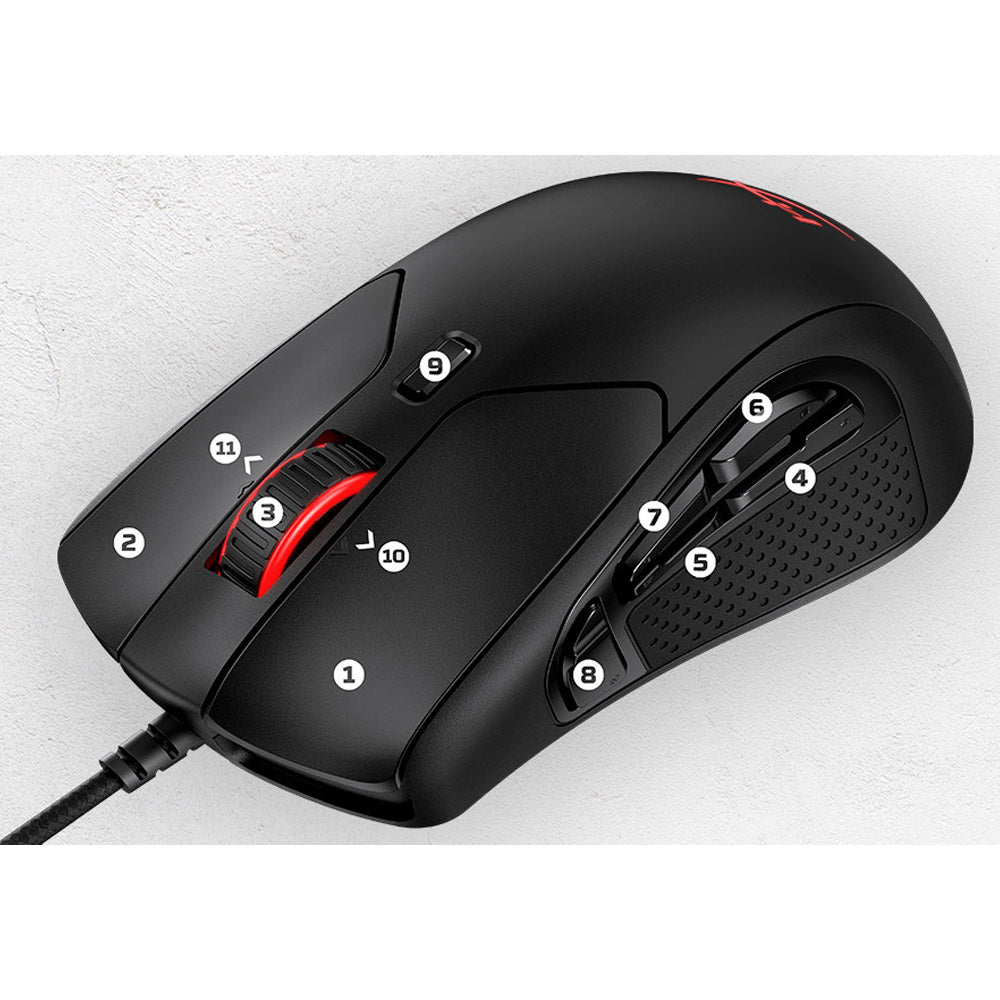 Mouse Gamer HyperX PulseFire Raid RGB HX-MC005B 11 botones
