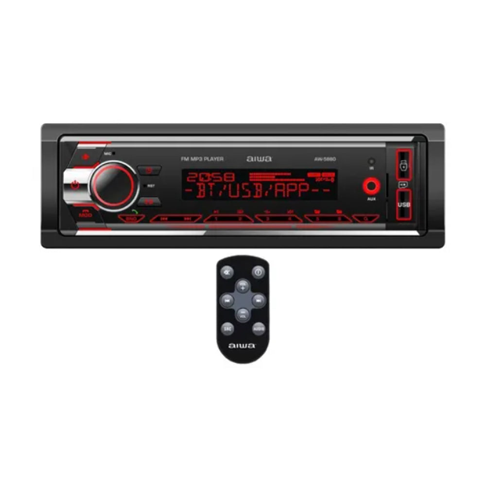 Radio para auto Aiwa AW 5880 MP3 USB SD Bt