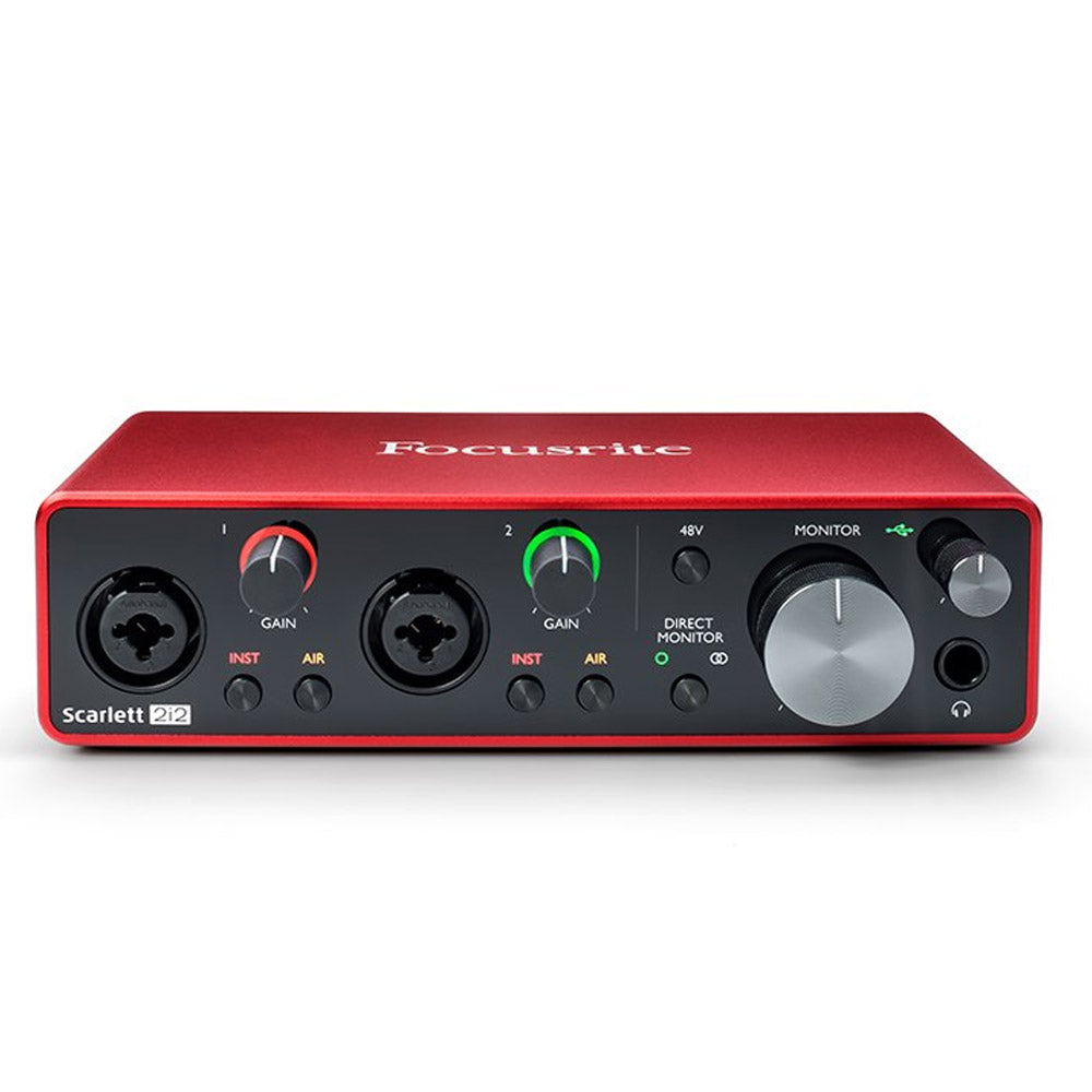 Interfaz Audio Focusrite Scarlett 2i2 3era Generacion Rojo