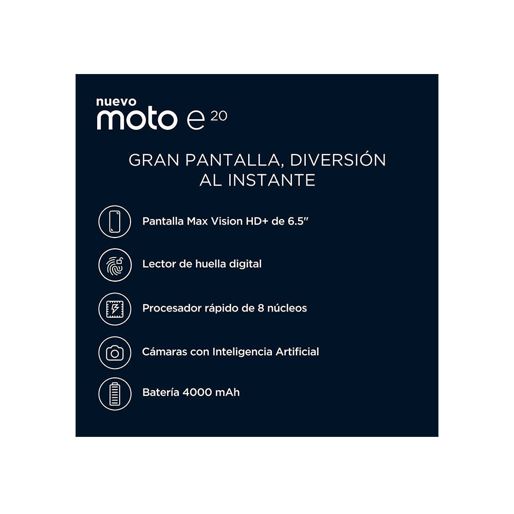 OPEN BOX - Motorola Moto E20 32GB ROM 2GB RAM