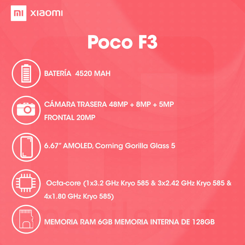 Xiaomi Poco F3 128GB ROM 6GB RAM Azul