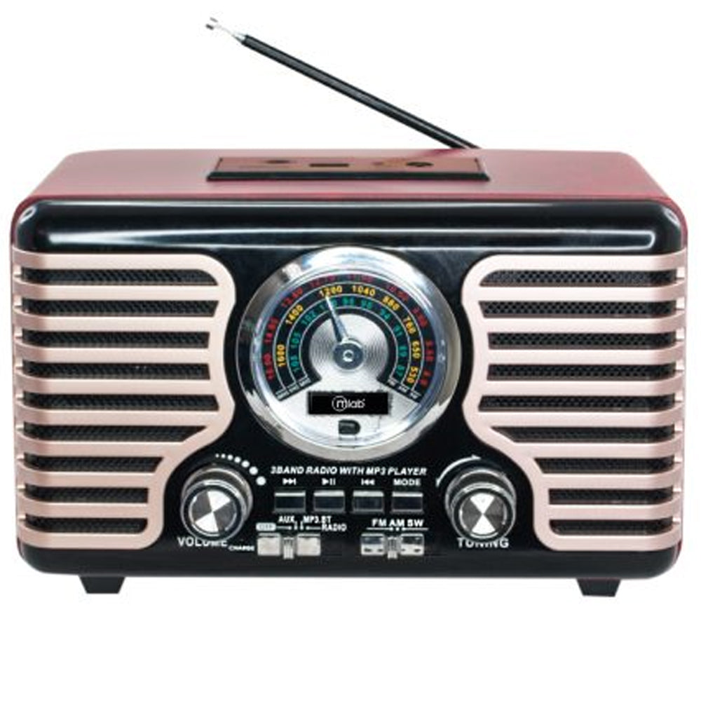 Radio Parlante MLab 8732 Retro Antique Bluetooth USB FM