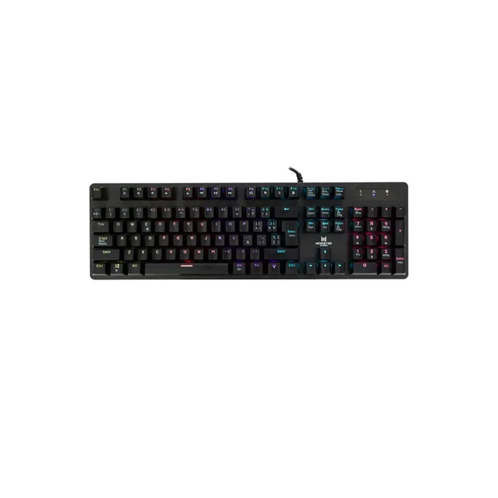 Teclado Gamer Mecánico Monster Strategy RGB Switch blue