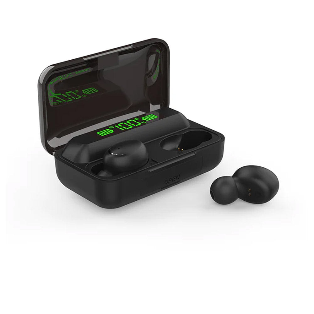 Audífonos Bluetooth 5.1 F9-32 In Ear TWS con Powerbank Negro