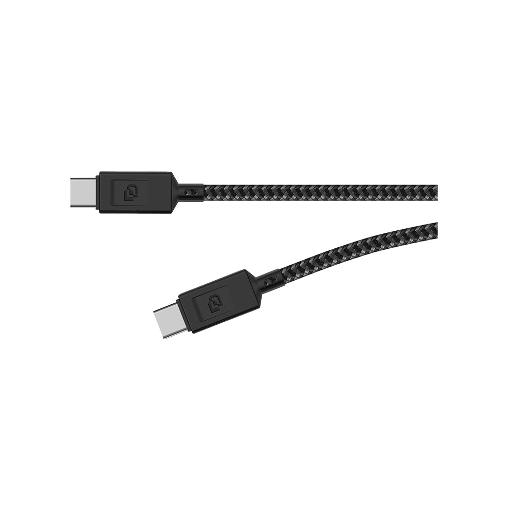 Dusted Cable USB-C a USB-C, USB 3.2, 1.2 Mt Rugged negro