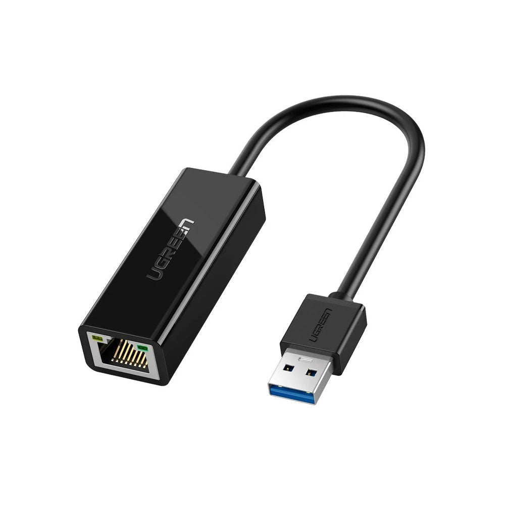 Adaptador Ugreen CR111 USB 3.0 a RJ45 Gigabit Ethernet Negro