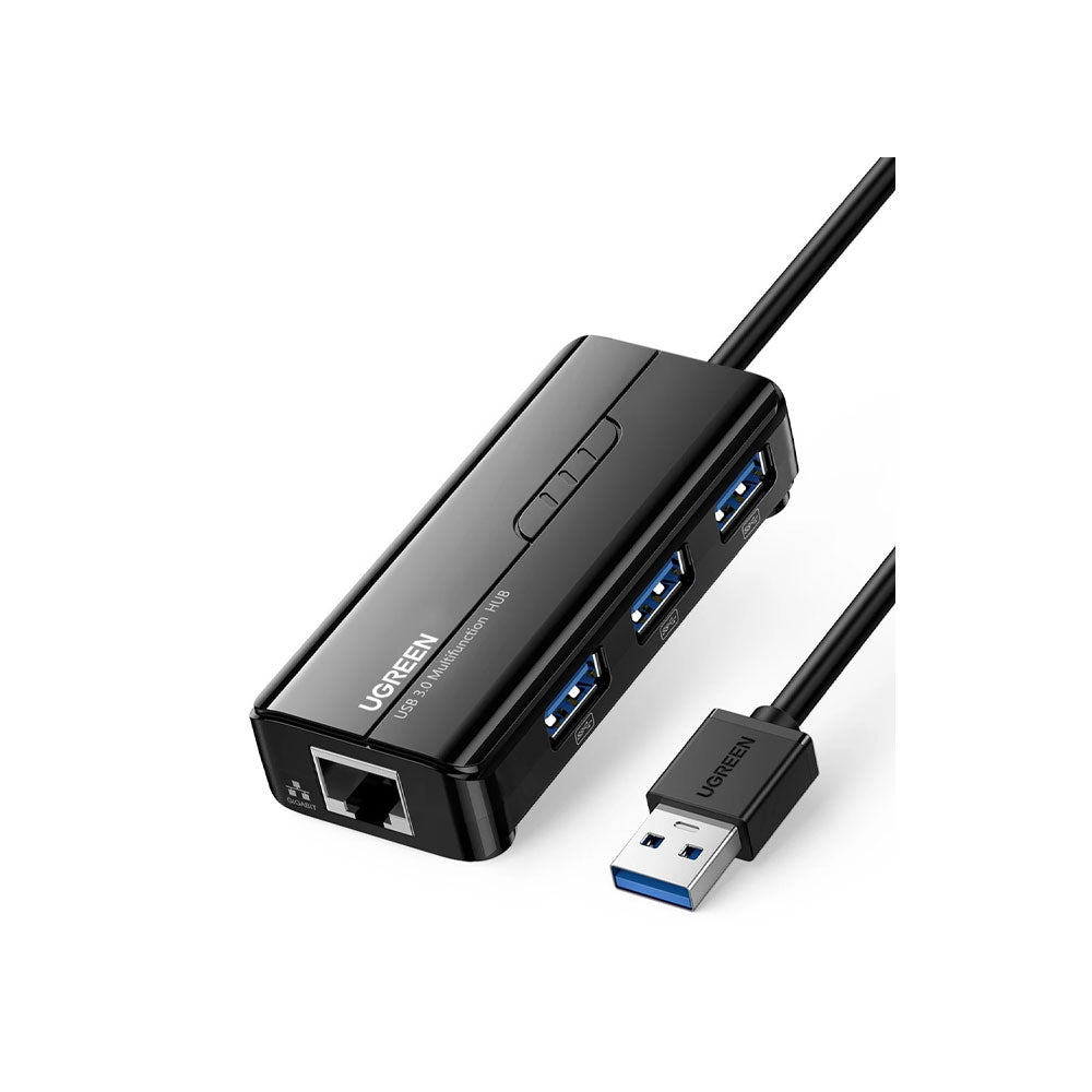 Hub Ugreen 20265 USB a Ethernet + 3 puerto USB 3.0 Negro
