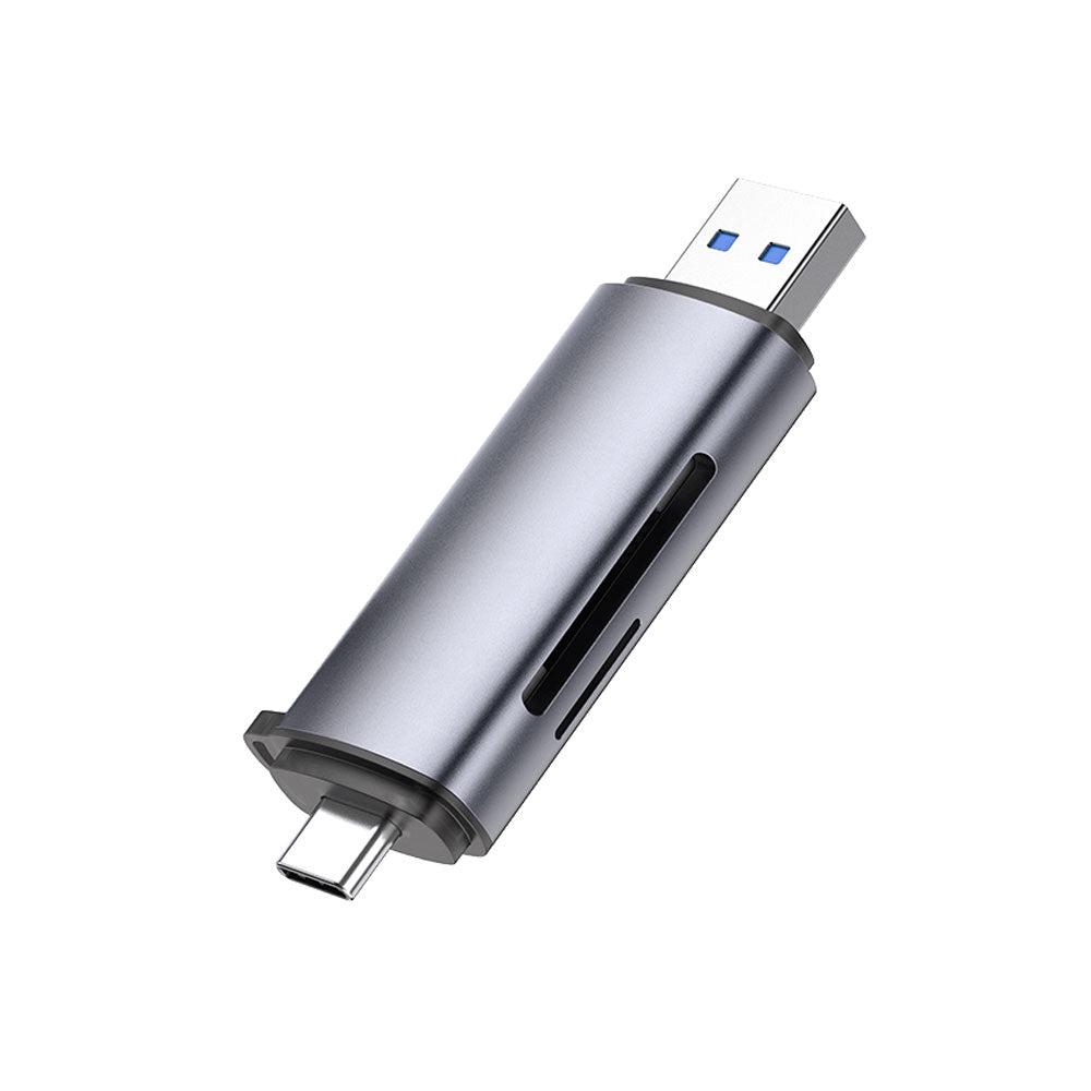 Adaptador Ugreen CM184 USB C 3.1 OTG a Lector TF + SD Gris