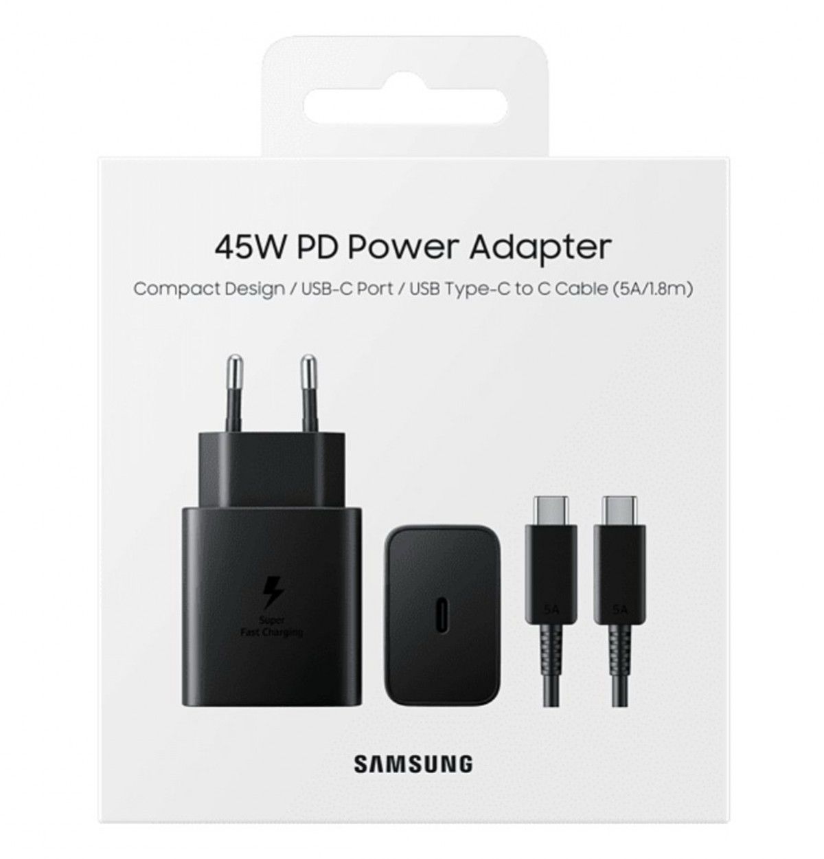 Cargador Samsung TA4510 Power Adapter 45W Tipo C Negro